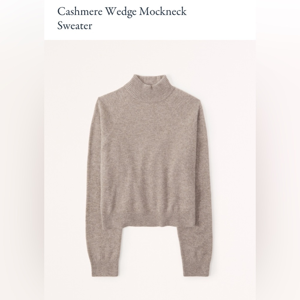 A&F Cashmere Wedge Mockneck Sweater